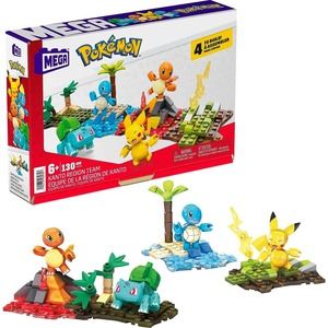MEGA Pokémon Action Figure Building Toys Set 130 Pieces, 4 Poseable Characters,